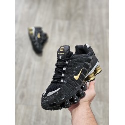 Shox Negra Logo Oro