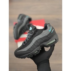 Air max 95 negra logo azul