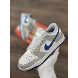 DUNK GRIS LOGO AZUL