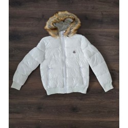 Abrigo moncler blanco pelo
