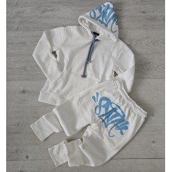 Chandals syna blanco logo azul