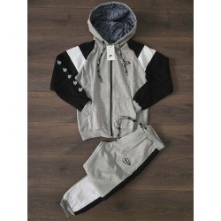 Chandals nike logo mangas gris