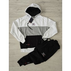 Chandals Tommy blanco gris