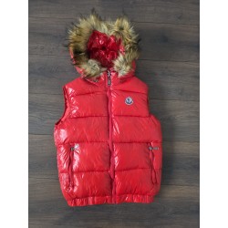 Chaleco moncler pelo rojo