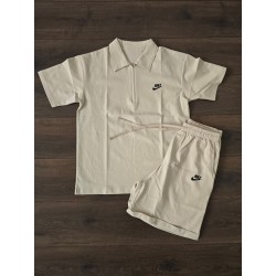 Conjunto nike  polo beige new