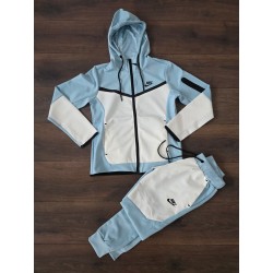 Chandals nike tech blanco azul